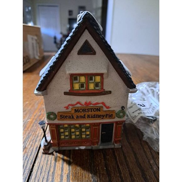 Vintage 1995 Dept 56 Dickens Village Morston Steak Kidney Pie Christmas Building - Picture 2 of 8